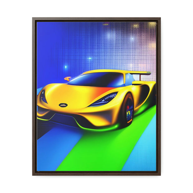 A Glimpse into the Future: Futuristic Sports Car Canvas Wrap, Modern Art, Abstract Art, Wall Art CE Digital Gift Store