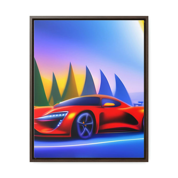 A Glimpse into the Future: Futuristic Sports Car Canvas Wrap, Modern Art, Abstract Art, Wall Art CE Digital Gift Store