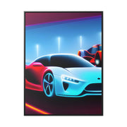 A Glimpse into the Future: Futuristic Sports Car Canvas Wrap, Modern Art, Abstract Art, Wall Art CE Digital Gift Store