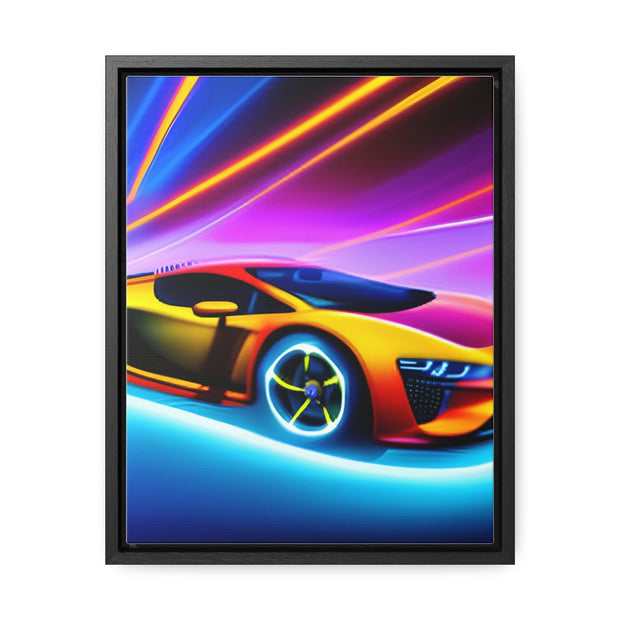 A Glimpse into the Future: Futuristic Sports Car Canvas Wrap, Modern Art, Abstract Art, Wall Art CE Digital Gift Store