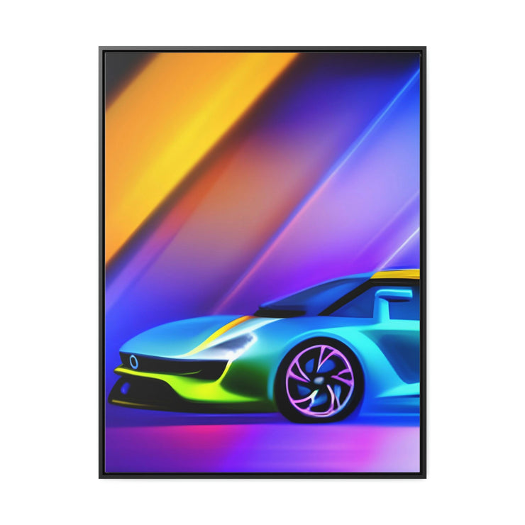 A Glimpse into the Future: Futuristic Sports Car Canvas Wrap, Modern Art, Abstract Art, Wall Art CE Digital Gift Store