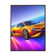 A Glimpse into the Future: Futuristic Sports Car Canvas Wrap, Modern Art, Abstract Art, Wall Art CE Digital Gift Store