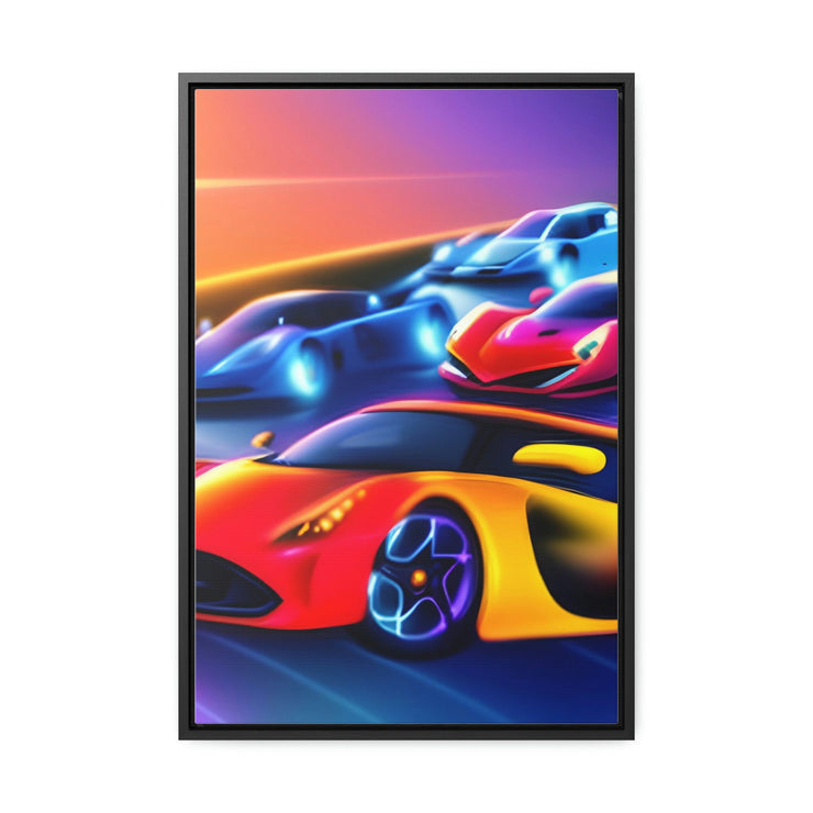 A Glimpse into the Future: Futuristic Sports Car Canvas Wrap, Modern Art, Abstract Art, Wall Art CE Digital Gift Store