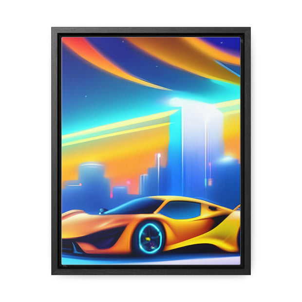 A Glimpse into the Future: Futuristic Sports Car Canvas Wrap, Modern Art, Abstract Art, Wall Art CE Digital Gift Store