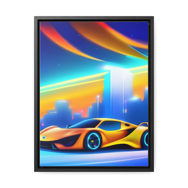 A Glimpse into the Future: Futuristic Sports Car Canvas Wrap, Modern Art, Abstract Art, Wall Art CE Digital Gift Store