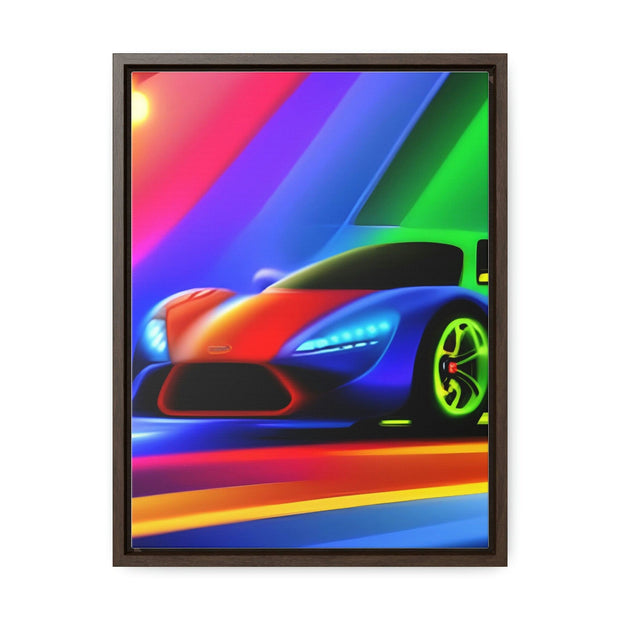 A Glimpse into the Future: Futuristic Sports Car Canvas Wrap, Modern Art, Abstract Art, Wall Art CE Digital Gift Store