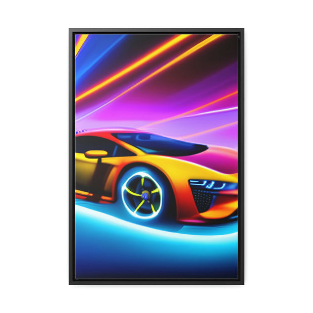 A Glimpse into the Future: Futuristic Sports Car Canvas Wrap, Modern Art, Abstract Art, Wall Art CE Digital Gift Store