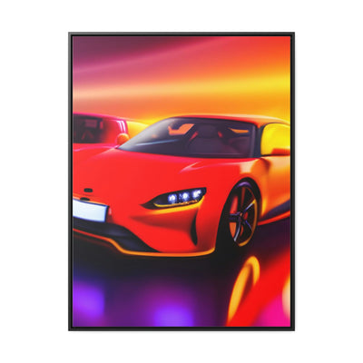 A Glimpse into the Future: Futuristic Sports Car Canvas Wrap, Modern Art, Abstract Art, Wall Art CE Digital Gift Store