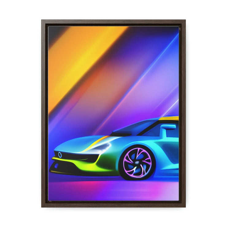 A Glimpse into the Future: Futuristic Sports Car Canvas Wrap, Modern Art, Abstract Art, Wall Art CE Digital Gift Store