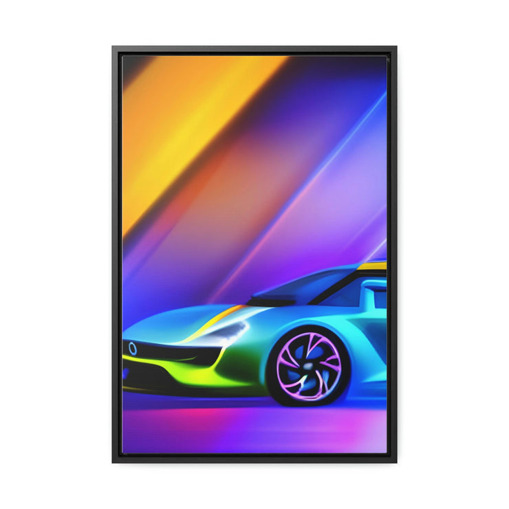 A Glimpse into the Future: Futuristic Sports Car Canvas Wrap, Modern Art, Abstract Art, Wall Art CE Digital Gift Store