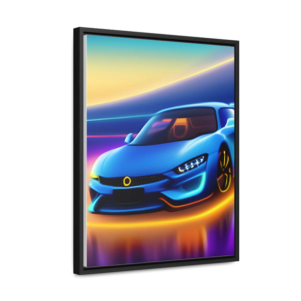 A Glimpse into the Future: Futuristic Sports Car Canvas Wrap, Modern Art, Abstract Art, Wall Art CE Digital Gift Store