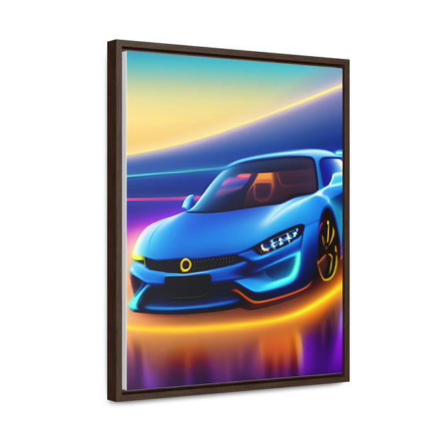 A Glimpse into the Future: Futuristic Sports Car Canvas Wrap, Modern Art, Abstract Art, Wall Art CE Digital Gift Store