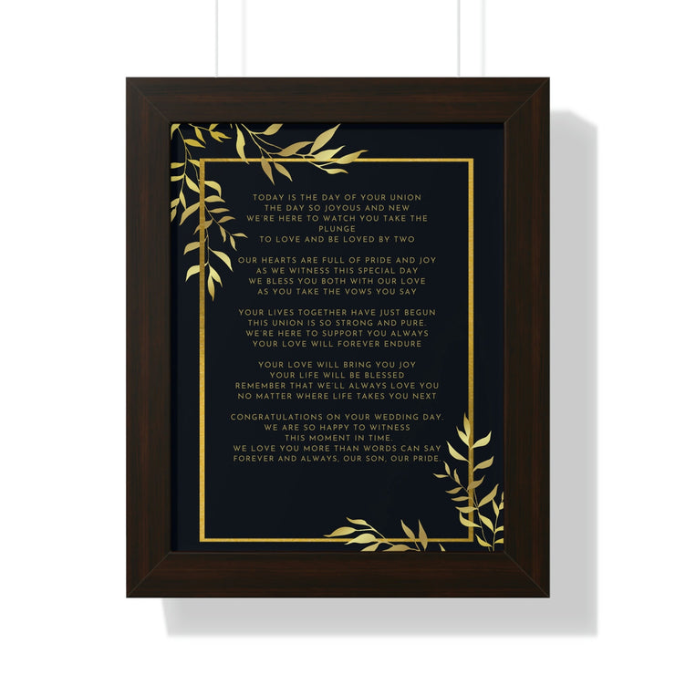 A Parent's Love: A Sentimental Poem for a Son's Wedding Day CE Digital Gift Store