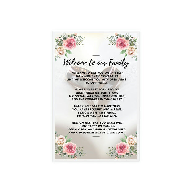 Welcome to Our Family : A Sentimental Poem for a Wedding Day, Gift for couple, Gift for Wedding, Wedding Day Gift CE Digital Gift Store