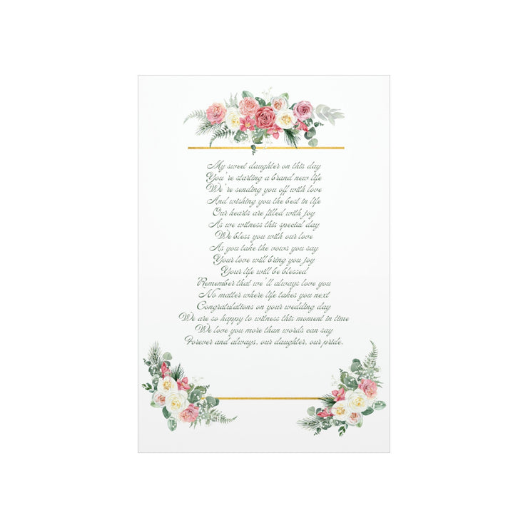 A Parent's Love: A Sentimental Poem for a Daughter's Wedding Day CE Digital Gift Store