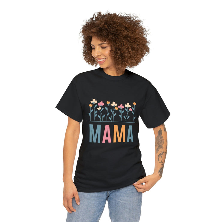 Mama slogan colorful flowers T-shirt, "Mothers Day Gift", "Birthday Gift", "Gift for Mum", "Mama T-shirt" CE Digital Gift Store