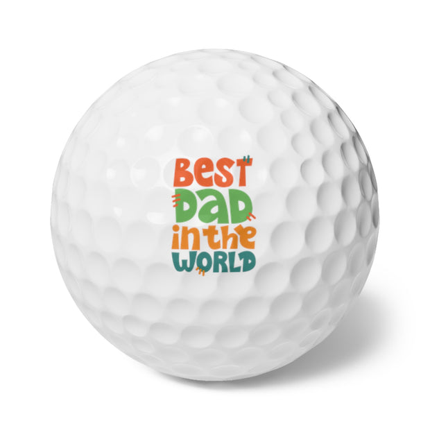 Best Dad in the World Golf Balls, 6pcs, Father's Day Gift , Birthday Gift for Dad, Custom Golf Balls, Personalized Golf Balls CE Digital Gift Store