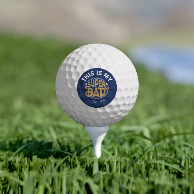 Best Dad in the World Golf Balls, 6pcs, Father's Day Gift , Birthday Gift for Dad, Custom Golf Balls, Personalized Golf Balls CE Digital Gift Store