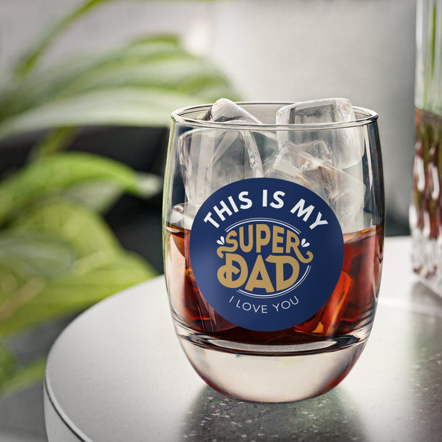 Super Dad Father's Day Gift Idea, Gift for Dad, Gifts for father, Daddy Gift, Gift idea for Dad, Custom Gift for him, Whiskey Glass CE Digital Gift Store