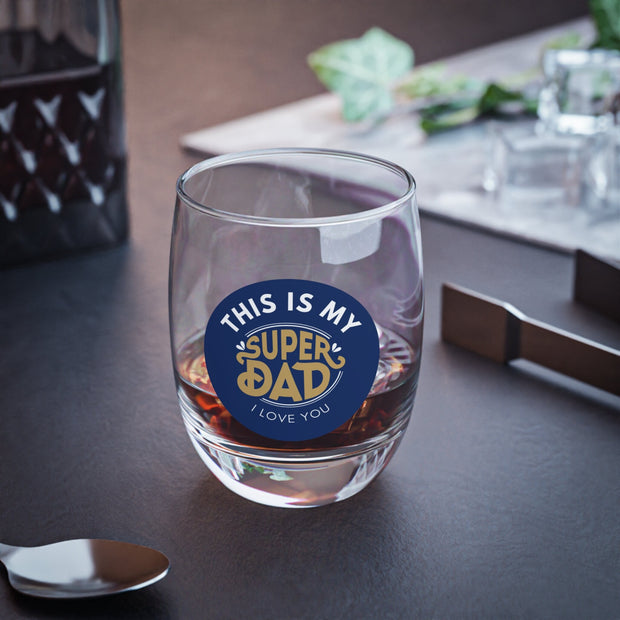 Super Dad Father's Day Gift Idea, Gift for Dad, Gifts for father, Daddy Gift, Gift idea for Dad, Custom Gift for him, Whiskey Glass CE Digital Gift Store