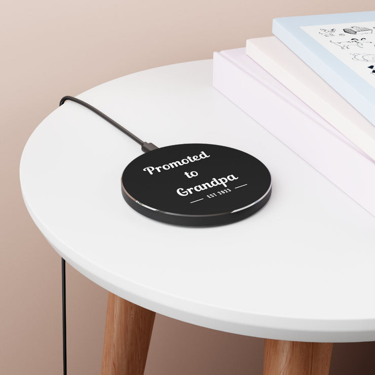 Grandfather's Day Gift Idea, Gift for Dad, Gifts for 1st Time Grandfather, Grandpa Gift, Promoted to Grandpa Personalized Wireless Charger CE Digital Gift Store