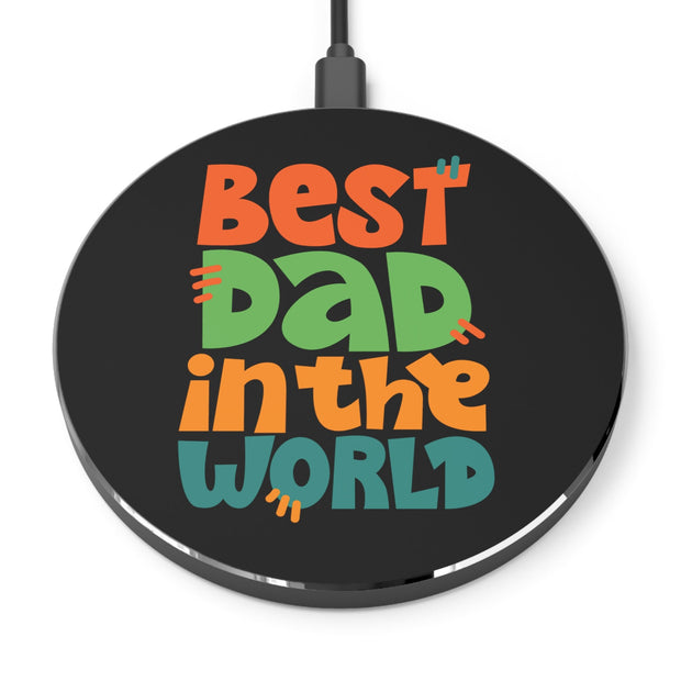 Best Dad in The World  Father's Day Gift Idea, Gift for Dad, Gift for a father, Daddy Gift, Personalized Wireless Charger CE Digital Gift Store