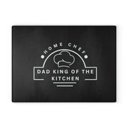 Dad King Of The Kitchen Glass Cutting Board, Fathers Day Gift, Birthday Gift Idea, Gift for Dad, Gift For Daddy. Chef Gift CE Digital Gift Store