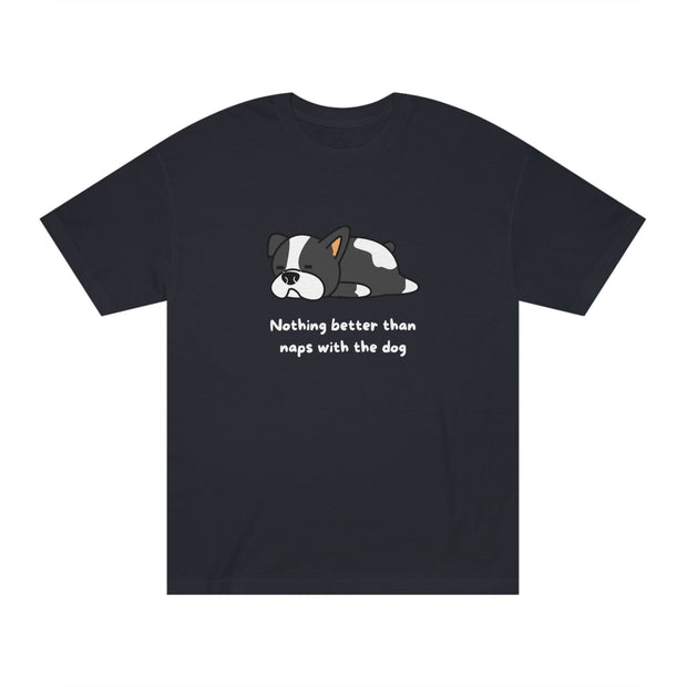 Naps with Dog T-shirt- Mens dog lovers t-shirt, Funny Pet Tee, Novelty pet owners top - dogdad- Best Dog Dad CE Digital Gift Store