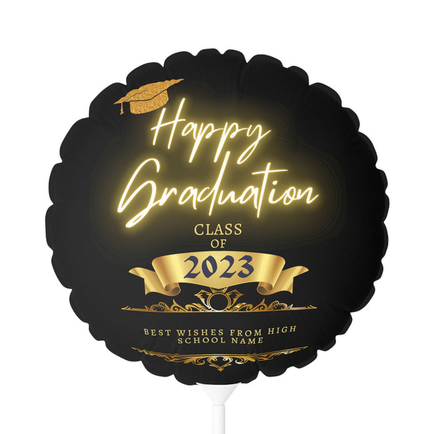 Class of 2023 Custom Graduation Balloon | Personalized Congrats Grad School Colors Balloons, Party Balloons CE Digital Gift Store