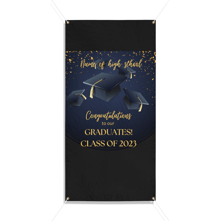 Class of 2023 Custom Graduation Party Backdrop | Personalized Congrats Grad School Colors Banner, Vinyl Banners CE Digital Gift Store