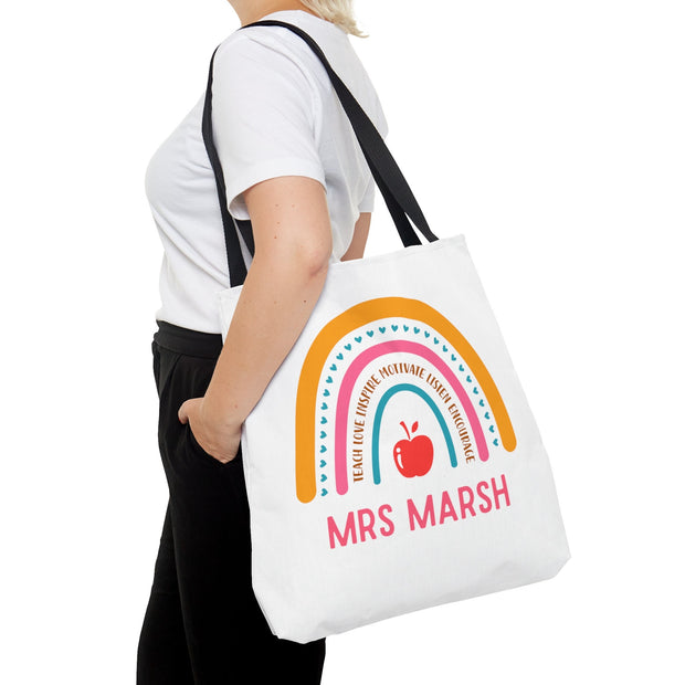 Teacher Tote Bag Personalized, Teacher Gifts, Teacher Bag with Name, Teacher Appreciation Gift, Bulk Teacher Gifts