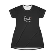 Personalised Bridesmaid Women's T-Shirt Dress, Personalized Bridal Dress, Hen Party Outfit, Custom Bachelorette Costume, Bridal Part CE Digital Gift Store