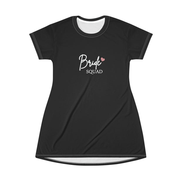 Personalised Bridesmaid Women's T-Shirt Dress, Personalized Bridal Dress, Hen Party Outfit, Custom Bachelorette Costume, Bridal Part CE Digital Gift Store