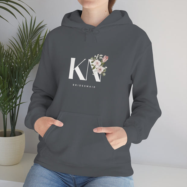 Personalized Bridesmaid name Hooded Sweatshirt| Custom initials and Name Unisex Heavy Blend hoodie, Wedding Party Sweatshirt CE Digital Gift Store