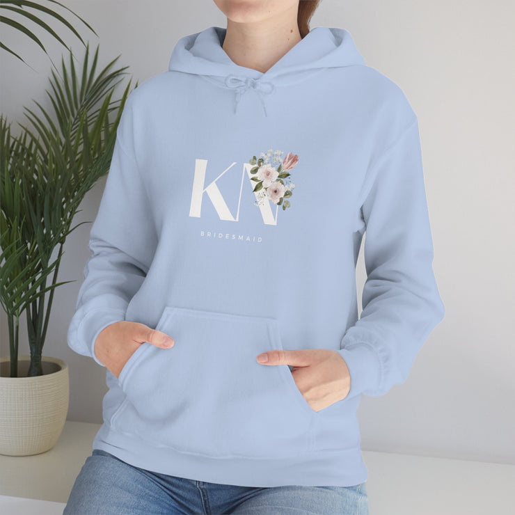 Personalized Bridesmaid name Hooded Sweatshirt| Custom initials and Name Unisex Heavy Blend hoodie, Wedding Party Sweatshirt CE Digital Gift Store