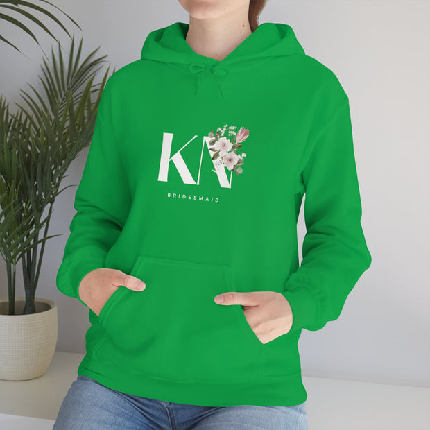 Personalized Bridesmaid name Hooded Sweatshirt| Custom initials and Name Unisex Heavy Blend hoodie, Wedding Party Sweatshirt CE Digital Gift Store