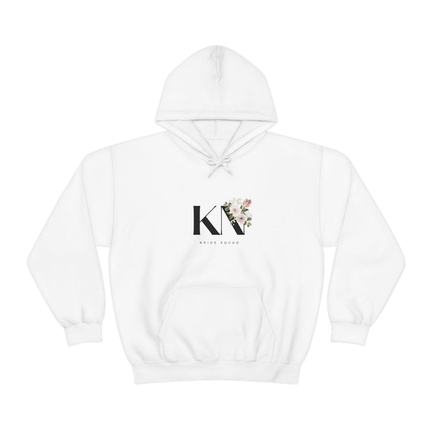 Personalized Bride Squad Bridesmaid name Hooded Sweatshirt| Custom initials and Name Unisex Heavy Blend hoodie, Wedding Party Sweatshirt CE Digital Gift Store