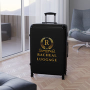 Custom Name Hard Shell Suitcase with 4 Spinner Wheels Travel Luggage Black CE Digital Gift Store