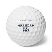Worlds Best Grandad by Par Golf Balls, 6pcs, Father's Day Gift , Birthday Gift for Dad, Custom Golf Balls, Personalized Golf Balls CE Digital Gift Store