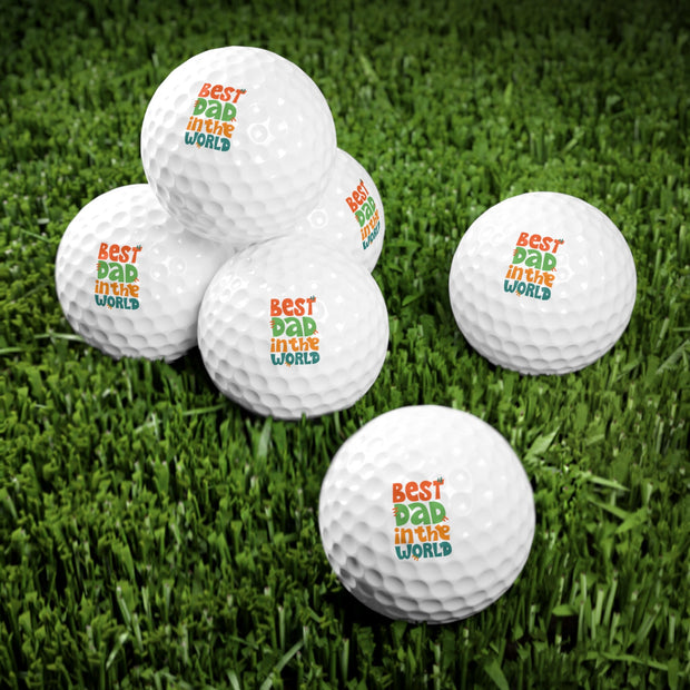 Best Dad in the World Golf Balls, 6pcs, Father's Day Gift , Birthday Gift for Dad, Custom Golf Balls, Personalized Golf Balls CE Digital Gift Store