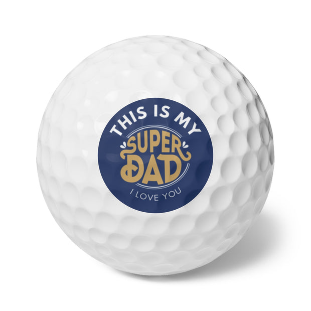 Best Dad in the World Golf Balls, 6pcs, Father's Day Gift , Birthday Gift for Dad, Custom Golf Balls, Personalized Golf Balls CE Digital Gift Store
