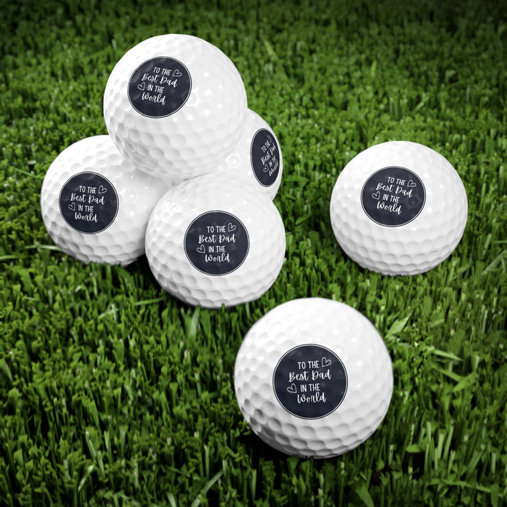 Best Dad in the World Golf Balls, 6pcs, Father's Day Gift , Birthday Gift for Dad, Custom Golf Balls, Personalized Golf Balls CE Digital Gift Store