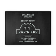 Perfect Fathers Day Gift - Kitchen Glass Cutting Board with Personalization, Gift For Dad, Daddy Gift Idea. CE Digital Gift Store