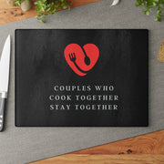 Personalized Custom Couple Gift, Kitchen Glass Cutting Board, Wedding Day Gift, Birthday Gift Idea, Gift for couple, House warming G CE Digital Gift Store