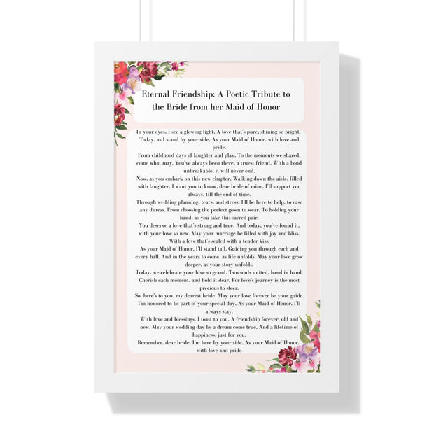 Sentimental Maid of Honor Poem for the Bride: A Heartfelt Gift of Love and Appreciation, Wedding Poem, Bride Gift CE Digital Gift Store
