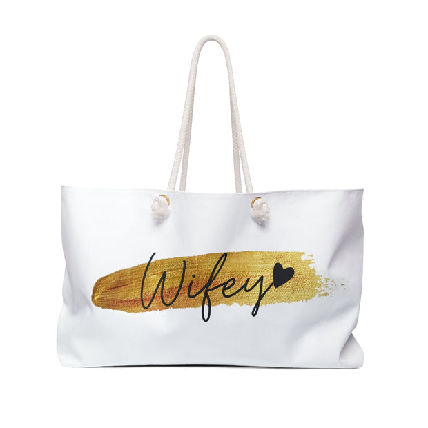 Wifey Bride Tote Bags, Personalized Bride Bags, Canvas Tote Bag, Bridal Party Bride Gifts, oversized Weekender Bag CE Digital Gift Store