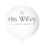 Personalized His Wifey Wedding Balloon (Round and Heart-shaped), Custom For Wedding Birthday Party Décor Kids Balloon Baby Sho CE Digital Gift Store