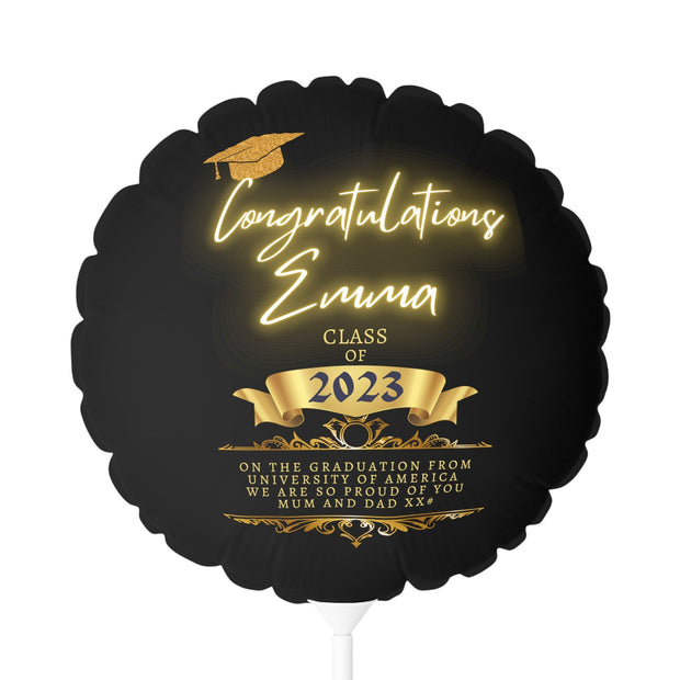 Personalised Class of 2023 Custom Graduation Balloon | Personalized Congrats Grad School Colors Balloons, Party Balloons CE Digital Gift Store