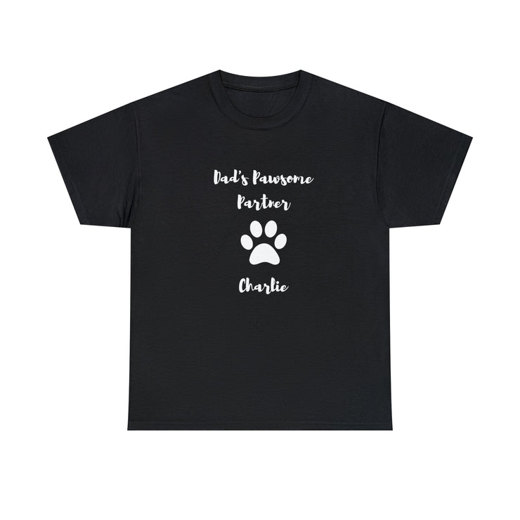 Unleash the Joy of Being Dad's Pawsome Partner with Our Customizable Dog Name T-shirt CE Digital Gift Store