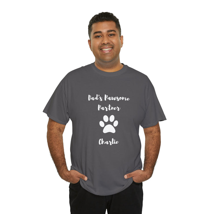 Unleash the Joy of Being Dad's Pawsome Partner with Our Customizable Dog Name T-shirt CE Digital Gift Store